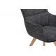 Seturi scaune, HoReCa - Set de 2 scaune pivotante picioare din lemn VOGUE antracit