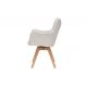 Seturi scaune, HoReCa - Set de 2 scaune pivotante picioare din lemn VOGUE bej