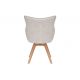Seturi scaune, HoReCa - Set de 2 scaune pivotante picioare din lemn VOGUE bej
