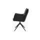 Seturi scaune, HoReCa - Set de 2 scaune pivotante VOGUE piele sintetica neagra