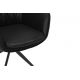 Seturi scaune, HoReCa - Set de 2 scaune pivotante VOGUE piele sintetica neagra