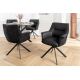 Seturi scaune, HoReCa - Set 2 scaune Pivotante, Piele Naturala LE GRAND negru
