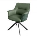 Set 2 scaune Pivotante, Piele Naturala LE GRAND verde