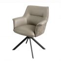 Set 2 scaune Pivotante, Piele Naturala LE GRAND taupe