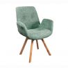 Set de 2 scaune pivotante Baltic stejar/ verde menta