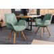 Seturi scaune, HoReCa - Set de 2 scaune pivotante Baltic stejar/ verde menta