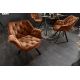 Seturi scaune, HoReCa - Set de 2 scaune pivotante The Dutch Comfort, catifea maro ruginiu