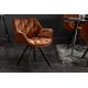 Seturi scaune, HoReCa - Set de 2 scaune pivotante The Dutch Comfort, catifea maro ruginiu