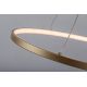 Pendule, Lustre suspendate - Lustra LED cu telecomanda cu 2 inele metal auriu Beliza