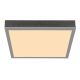 Plafoniere - Plafoniera LED aluminiu argintiu, MDF gri DORO 30x30cm