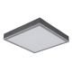 Plafoniere - Plafoniera LED aluminiu argintiu, MDF gri DORO 30x30cm
