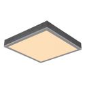 Plafoniera LED aluminiu argintiu, MDF gri DORO 30x30cm
