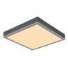 Plafoniera LED aluminiu argintiu, MDF gri DORO 30x30cm