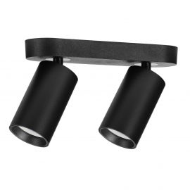 Plafoniere cu spoturi, Spoturi aplicate - Plafoniera cu 2 spoturi directionabile Yorli negru