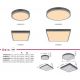 Plafoniere - Plafoniera LED aluminiu argintiu, MDF gri DORO 45cm
