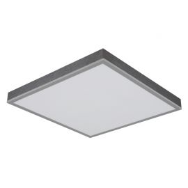 Plafoniera LED aluminiu argintiu, MDF gri DORO 45x45cm