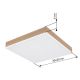 Plafoniere - Plafoniera LED aluminiu alb, MDF aspect de lemn DORO 30x30cm