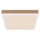 Plafoniere - Plafoniera LED aluminiu alb, MDF aspect de lemn DORO 30x30cm