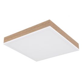Plafoniera LED aluminiu alb, MDF aspect de lemn DORO 30x30cm
