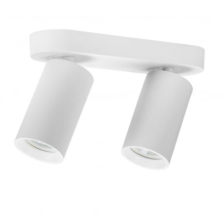Plafoniere cu spoturi, Spoturi aplicate - Plafoniera cu 2 spoturi directionabile Yorli alb