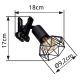 Aplice cu Spot - Spot cu clema design industrial XARA I negru