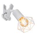 Spot cu clema design industrial XARA I alb