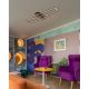 Plafoniere - Plafoniera LED metal negru, MDF aspect de lemn DAKARI
