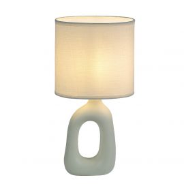 Veioze - Lampa de masa ceramica alba abajur alb Sylira
