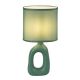Veioze - Lampa de masa ceramica si abajur verde Sylira