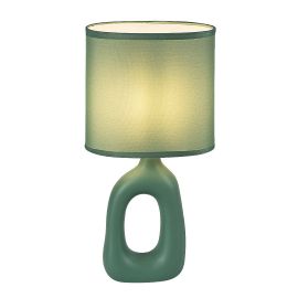 Veioze - Lampa de masa ceramica si abajur verde Sylira