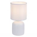 Lampa de masa ceramica si abajur alba Daphni