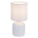 Veioze - Lampa de masa ceramica si abajur alba Daphni