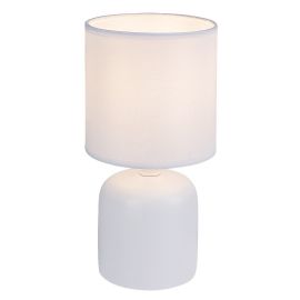 Veioze - Lampa de masa ceramica si abajur alba Daphni