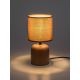 Veioze - Lampa de masa ceramica si abajur maro Daphni