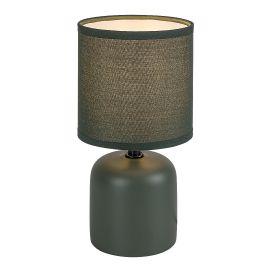 Veioze - Lampa de masa ceramica si abajur verde Daphni