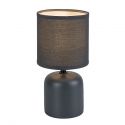 Lampa de masa ceramica si abajur albastru Daphni