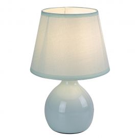 Lampa de masa ceramica si abajur verde Ingrid
