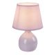 Veioze - Lampa de masa ceramica si abajur roz Ingrid
