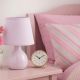 Veioze - Lampa de masa ceramica si abajur roz Ingrid