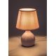 Veioze - Lampa de masa ceramica si abajur roz Ingrid