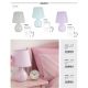 Veioze - Lampa de masa ceramica si abajur roz Ingrid