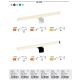 Iluminat pentru baie - Aplica LED pentru baie protectie IP44 Oliro L-40cm