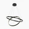 Lustra suspendata LED 2 inele negre Rim
