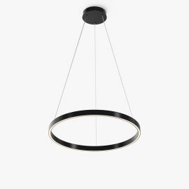 Pendule, Lustre suspendate - Lustra inelara suspendata LED Rim 60cm negru