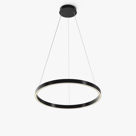 Pendule, Lustre suspendate - Lustra inelara suspendata LED Rim 60cm negru