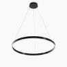 Lustra inelara suspendata LED Rim 80cm negru