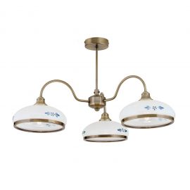 Candelabru stil clasic GABI D-60cm alama antique/opal-albastru