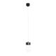 Pendule, Lustre suspendate - Pendul LED metal negru si sticla Fusion