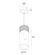 Pendule, Lustre suspendate - Pendul LED metal alb si sticla Fusion