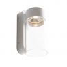 Aplica de perete LED metal alb si sticla Fusion